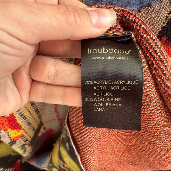 Anthropologie Troubadour Bloomline Sweater Dress Short Sleeve Plaid  wool Floral - Picture 3 of 5